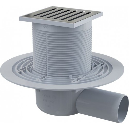 ALCAPLAST Kratka ściekowa 105 × 105/50 odpływ boczny, nierdzewna APV103 ALCAPLAST Kratka ściekowa 105 × 105/50 odpływ boczny, nierdzewna APV103