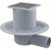 ALCAPLAST Kratka ściekowa 105 × 105/50 odpływ boczny, nierdzewna APV103