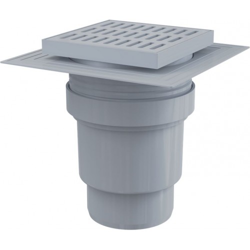 ALCAPLAST Kratka ściekowa 150 × 150/110 odpływ pionowy, kratka szara APV11 ALCAPLAST Kratka ściekowa 150 × 150/110 odpływ pionowy, kratka szara APV11