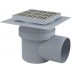 ALCAPLAST Kratka ściekowa 150 × 150/110 odpływ boczny, nierdzewna APV12