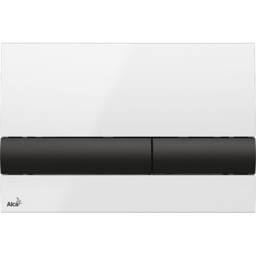 ALCAPLAST przycisk spłukujący do systemów podtynkowych, biel/czerń M1710-8 ALCAPLAST przycisk spłukujący do systemów podtynkowych, biel/czerń M1710-8