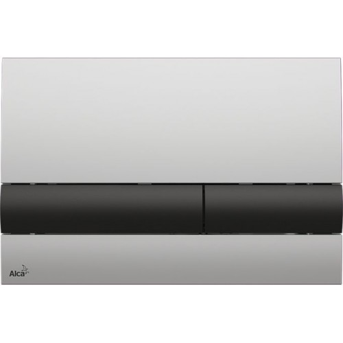 ALCAPLAST przycisk spłukujący do systemów podtynkowych chrom mat/czarny M1712-8