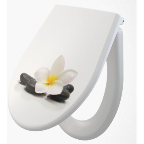 ALCAPLAST Deska sedesowa uniwersalna SOFTCLOSE wolnoopadająca , Duroplast FLOWER A604