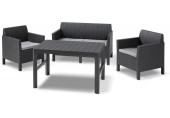 ALLIBERT ORLANDO + LYON TABLE Zestaw mebli, grafit/jasny szary 17204944
