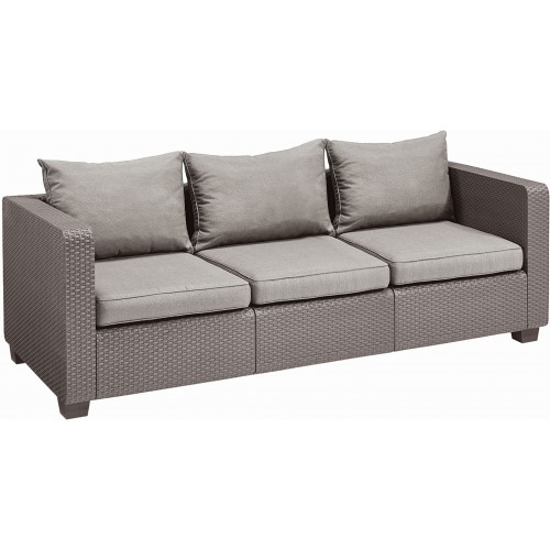 ALLIBERT SALTA 3 Sofa, 200,5 x 84 x 65,5 cm, cappuccino/piaskowy 17206018