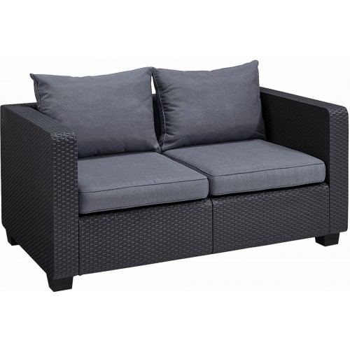 ALLIBERT SALTA 2 Sofa, 141 x 84 x 65,5 cm, grafit/szary 17206012