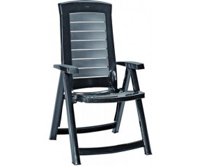 ALLIBERT ARUBA Regulowane krzesło, 61 x 72 x 110 cm, grafit 17180080