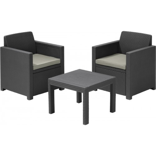 ALLIBERT Zestaw mebli ogrodowych ALLEGRO brąz + beż 211900