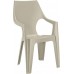 ALLIBERT DANTE Krzesło ogrodowe z wysokim oparciem, 57 x 57 x 89 cm, cappuccino 17187057