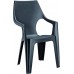 ALLIBERT DANTE Krzesło ogrodowe z wysokim oparciem, 57 x 57 x 89 cm, grafit 17187057