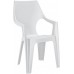 ALLIBERT DANTE Krzesło ogrodowe z wysokim oparciem, 57 x 57 x 89 cm, biały 17187057