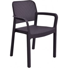 ALLIBERT SAMANNA Krzesło ogrodowe, 53 x 58 x 83 cm, brązowy 17199558