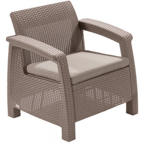 ALLIBERT CORFU Fotel, 75 x 70 x 79 cm, cappuccino/piaskowy 17197358