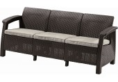 ALLIBERT CORFU LOVE SEAT MAX Sofa, 182 x 70 x 79cm, brązowy/beżowy 17197959