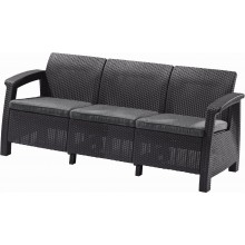 ALLIBERT CORFU LOVE SEAT MAX Sofa, 182 x 70 x 79cm, grafit/jasny szary 17197959