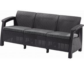 ALLIBERT CORFU LOVE SEAT MAX Sofa, 182 x 70 x 79cm, grafit/jasny szary 17197959