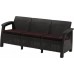 ALLIBERT Sofa ogrodowa CORFU LOVE SEAT MAX, brązowy 17197959