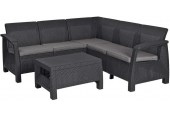ALLIBERT CORFU RELAX Zestaw mebli ogrodowych, grafit/jasny szary 17202123