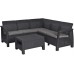 ALLIBERT CORFU RELAX Zestaw mebli ogrodowych, grafit/jasny szary 17202123