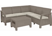 ALLIBERT CORFU RELAX Zestaw mebli ogrodowych, cappuccino/beżowy 17202123