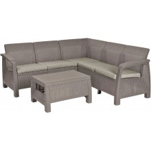ALLIBERT CORFU RELAX Zestaw mebli ogrodowych, cappuccino/piaskowy 17202123