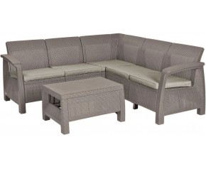 ALLIBERT CORFU RELAX Zestaw mebli ogrodowych, cappuccino/piaskowy 17202123