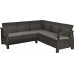ALLIBERT CORFU RELAX Sofa narożna, 190 x 190 x 79 cm, grafit/jasny szary 17208435