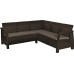 ALLIBERT CORFU RELAX Sofa narożna, 190 x 190 x 79 cm, brązowy/szaro-bezowy 17208435