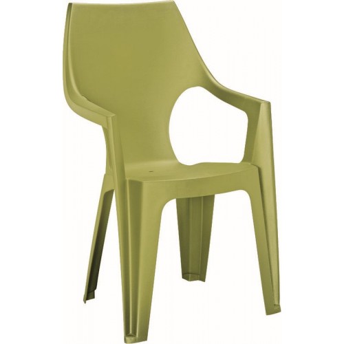 ALLIBERT Krzesło ogrodowe z wysokim oparciem DANTE 57 x 57 x 89 cm, jasny zielony 17187057