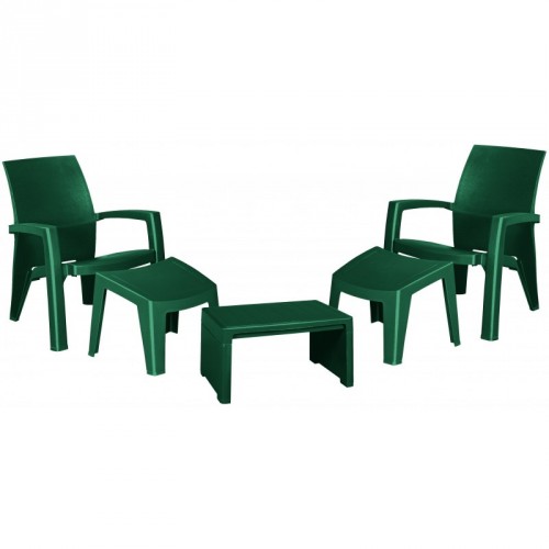 ALLIBERT Zestaw mebli ogrodowych LAGO MAXI relax zielony 97/65