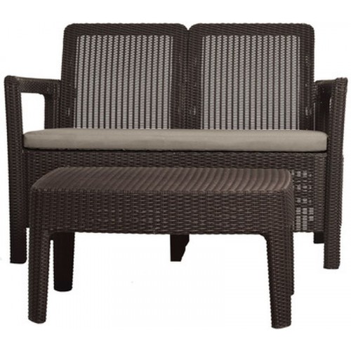 ALLIBERT TARIFA Zestaw mebli ogrodowych, brązowy/szaro-beżowy 17203400