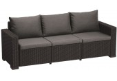 ALLIBERT CALIFORNIA Sofa 199 x 68 x 72 cm, grafit/jasny szary 17196779