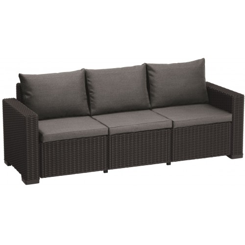 ALLIBERT MOOREA Sofa 199 x 68 x 72 cm, grafit/jasny szary 17196779