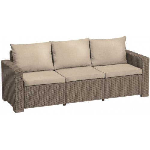 ALLIBERT MOOREA Sofa 199 x 68 x 72 cm, cappuccino/piaskowy 17196779