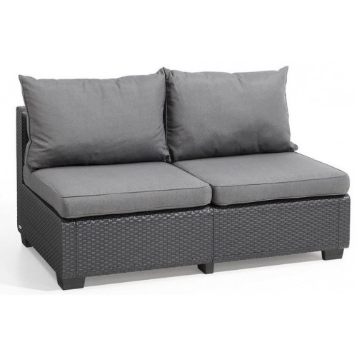 ALLIBERT SAPPORO 2 Sofa, 130 x 84 x 63,5 cm, grafit/szary 17206028