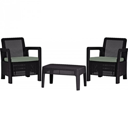 ALLIBERT Zestaw mebli Tarifa Balcony Set brąz 206480