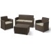 ALLIBERT Zestaw mebli ogrodowych CORONA brown+beige 17198017