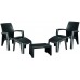 ALLIBERT Zestaw mebli ogrodowych LAGO MAXI relax antracyt 218107