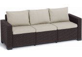 ALLIBERT CALIFORNIA Sofa 199 x 68 x 72 cm, brązowy/beżowy 17196779
