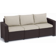 ALLIBERT CALIFORNIA Sofa 199 x 68 x 72 cm, brązowy/beżowy 17196779