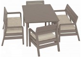 ALLIBERT DELANO Zestaw ogrodowy, cappuccino/piaskowy 17205371
