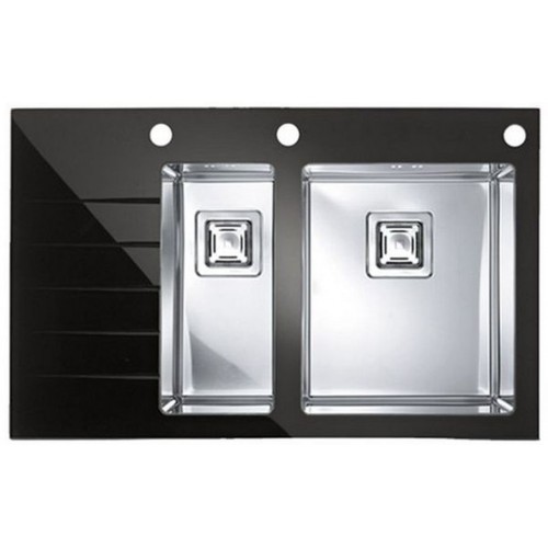 ALVEUS CRYSTALIX 20 Zlewozmywak szklany, 860 x 540 mm, prawy, czarny 1099635 ALVEUS CRYSTALIX 20 Zlewozmywak szklany, 860 x 540 mm, prawy, czarny 1099635