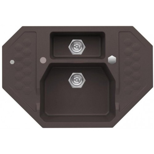ALVEUS SENSUAL 60 Zlewozmywak granitowy, 900 x 610 mm, chocolate 03