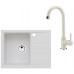 ALVEUS Zestaw INTERMEZZO 30 Zlewozmywak 620x480 mm + bateria AM 120, biały