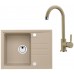 ALVEUS Zestaw INTERMEZZO 30 Zlewozmywak 620x480 mm + bateria AM 120, beżowy