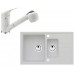 ALVEUS Zestaw INTERMEZZO 70 Zlewozmywak 780x480 mm + bateria AM 20, biały