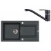 ALVEUS Zestaw FALCON 30 Zlewozmywak 780x435 mm + bateria NINA, czarny