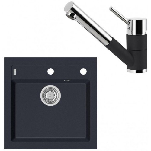 ALVEUS Zestaw FORMIC 20 Zlewozmywak 520x510 mm + bateria AM 100-P, Twilight 05
