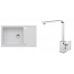 ALVEUS Zestaw INTERMEZZO 130 Zlewozmywak 780x480 mm + bateria RENO, biały