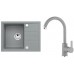 ALVEUS Zestaw INTERMEZZO 30 Zlewozmywak 620x480 mm + bateria TONIA, beton